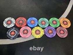 1000 POKERSTARS EPT Ceramic Poker Chips (build Your Set) Read Description