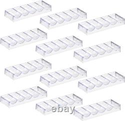 1000 Pcs Poker Chips Set with Acrylic Tray Rack for Game Nights