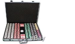 1000 Piece Black Diamond 14 Gram Clay Poker Chip Set with Aluminum Case (Custom)