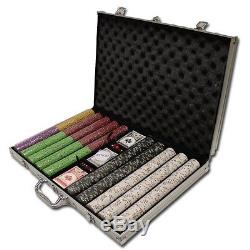 1000 Piece Bluff Canyon 13.5 Gram Clay Poker Chip Set with Aluminum Case (Custom)