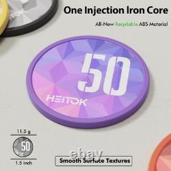 1000-Piece Casino Poker Chip Set with Denominations, 11.5g Weighted Chips, 2