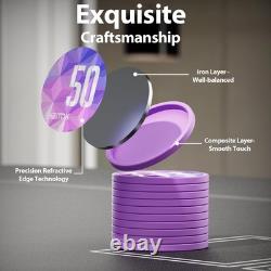 1000-Piece Casino Poker Chip Set with Denominations, 11.5g Weighted Chips, 2