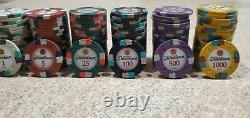 1000 Piece Claysmith Showdown Poker Chips Set with acrylic carrying case