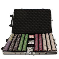 1000 Piece Milano 10 Gram Clay Poker Chip Set with Rolling Case (Custom) New