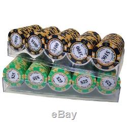 1000 Piece Monte Carlo Poker Chip Set With Case And Trays