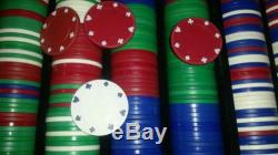 1000 Piece Poker Chip set with Aluminum Carrying Case Cards Texas Holdem Chips