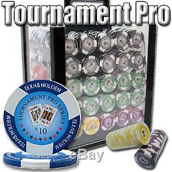 1000 Piece Tournament Pro 11.5 Gram Clay Poker Chip Set with Acrylic Case (Custom)