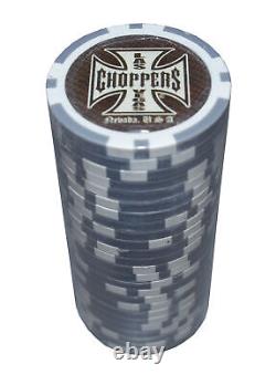 1000 Poker Gray Chips Las Vegas Choppers Clay Composite 11.5 gr GREAT DEAL