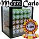 1000 count Monte Carlo Heavyweight 14g Poker Chips in Clear Acrylic Case
