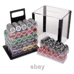 1000-piece Acrylic The Ultimate Poker Chip Set in Case 14g Clay Composite