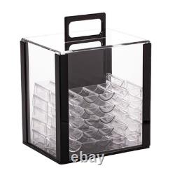 1000-piece Acrylic The Ultimate Poker Chip Set in Case 14g Clay Composite