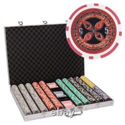 1000-piece Aluminum The Ultimate Poker Chip Set in Case 14g Clay Composite