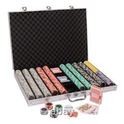 1000-piece Aluminum The Ultimate Poker Chip Set in Case 14g Clay Composite
