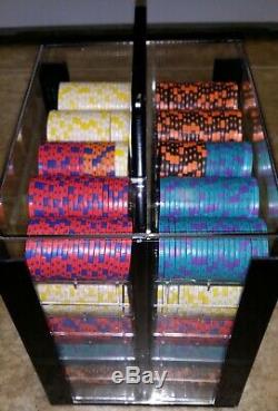 1000ct Professional Poker Chips Set Acrylic Case