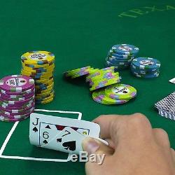 1000ct Showdown Poker Chip Set in Aluminum Case 13.5-gram Heavyweight Clay Co