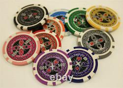 1000ct Ultimate Casino Poker Chips Set Acrylic Case