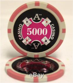 1000pcs 14G ACE CASINO TABLE CLAY POKER CHIPS SET