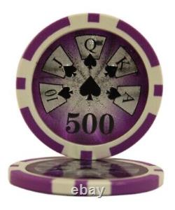 1000pcs 14g Laser Graphic High Roller Poker Chips Set With Alum Case