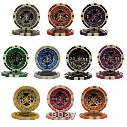 1000pcs 14g Laser Graphic Ultimate Poker Chips Set With Alum Case