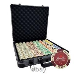 1000pcs 14g Monte Carlo Millions Poker Chips Set With Deluxe Case