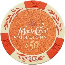 1000pcs 14g Monte Carlo Millions Poker Chips Set With Deluxe Case