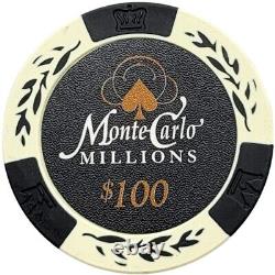 1000pcs 14g Monte Carlo Millions Poker Chips Set With Deluxe Case