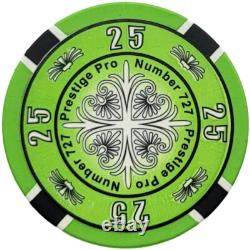 1000pcs 14g Prestige Pro Poker Chips Set With Deluxe Case