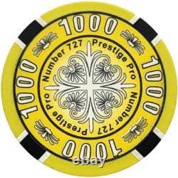 1000pcs 14g Prestige Pro Poker Chips Set With Deluxe Case