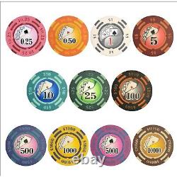 1000pcs 14g Yin Yang Poker Chips Set With Deluxe Case