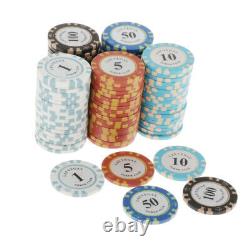 100pcs Chips Poker Chips Set Casino Supply Game Token Chip 4cm 1 5 10 50 100
