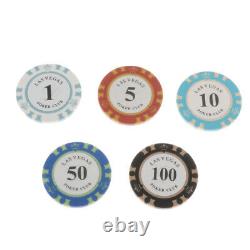 100pcs Chips Poker Chips Set Casino Supply Game Token Chip 4cm 1 5 10 50 100