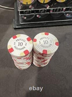 1045 Paulson Private Cardroom Poker Chip Set Used Great Condition