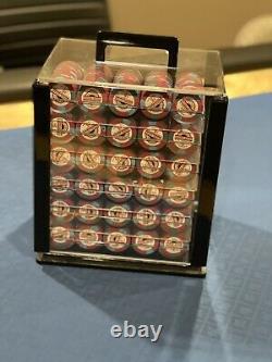 1060 Paulson Top Hat And Cane Casino Aztar Poker Chip Set With Case