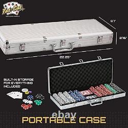 11.5 Gram Texas Hold'em Claytec Poker Chip Set with Poker Chips and Case Combo