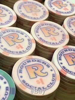1130 Chips-Rounders Social Club Poker Chip Set-Paulson Casino Quality 10 Gram