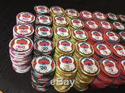 1160 Count Authentic Garden City San Jose Casino Paulson BCC Clay Poker Chip Set