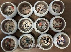 (12) Dallas Cowboys Golf Ball Shot Glasses One Of A Kind Set Emmitt, Landry