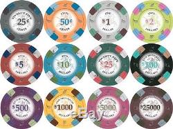 12 color set 13.5 gm Knight Spade and Sword mold clay poker chip sample set #235