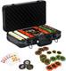 13.5 Gram Clay Poker Chip Set Texas Hold'Em Casino Chips 2 Decks of Cards, Alumi