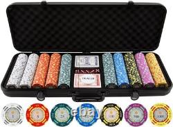 13.5 Gram Poker Chips Clay Poker Chips Set 500 Piece Crown Casino Poker Set