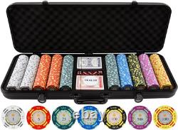 13.5 Gram Poker Chips Clay Poker Chips Set 500 Piece Crown Casino Poker Set