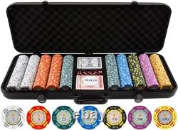 13.5 Gram Poker Chips Clay Set 500 Piece Crown Casino Poker