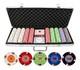 13.5g 500pc Lucky Horseshoe Clay Poker Chips Set Las Vegas Casino Quality P