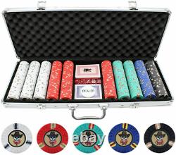 13g Outlaw Clay Poker Chips Set 500 Piece Multicolor