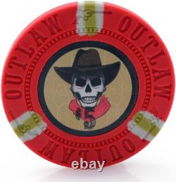 13g Outlaw Clay Poker Chips Set 500 Piece Multicolor