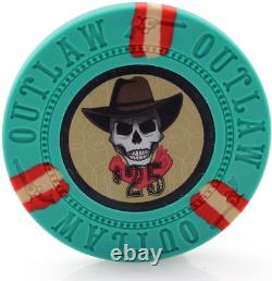 13g Outlaw Clay Poker Chips Set 500 Piece Multicolor