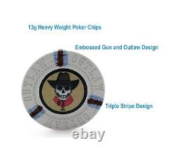 13g Outlaw Clay Poker Chips Set 500 Piece Set