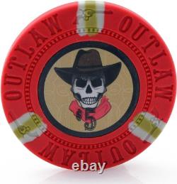 13g Outlaw Clay Poker Chips Set 500 Piece Set
