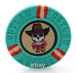 13g Outlaw Clay Poker Chips Set 500 Piece Set Aluminum Carrying Case Adult New