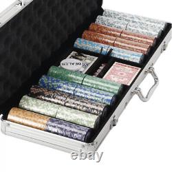 14.5 Gram 500 Count Poker Set Las Vegas Clay Composite Chip With Aluminum Case